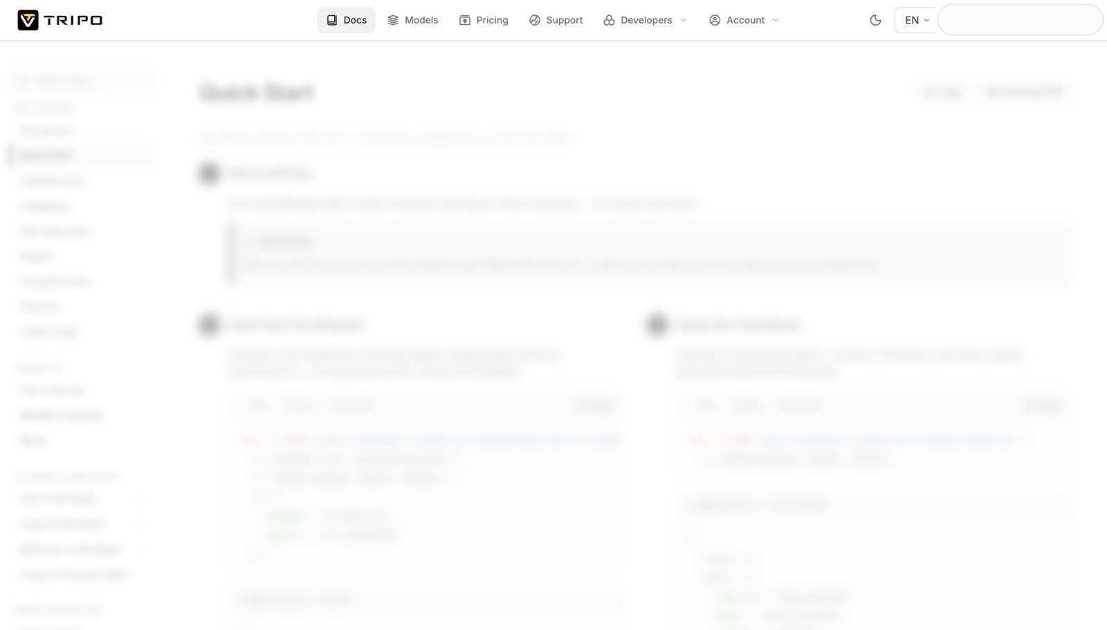 Tripo API Quick Start文档