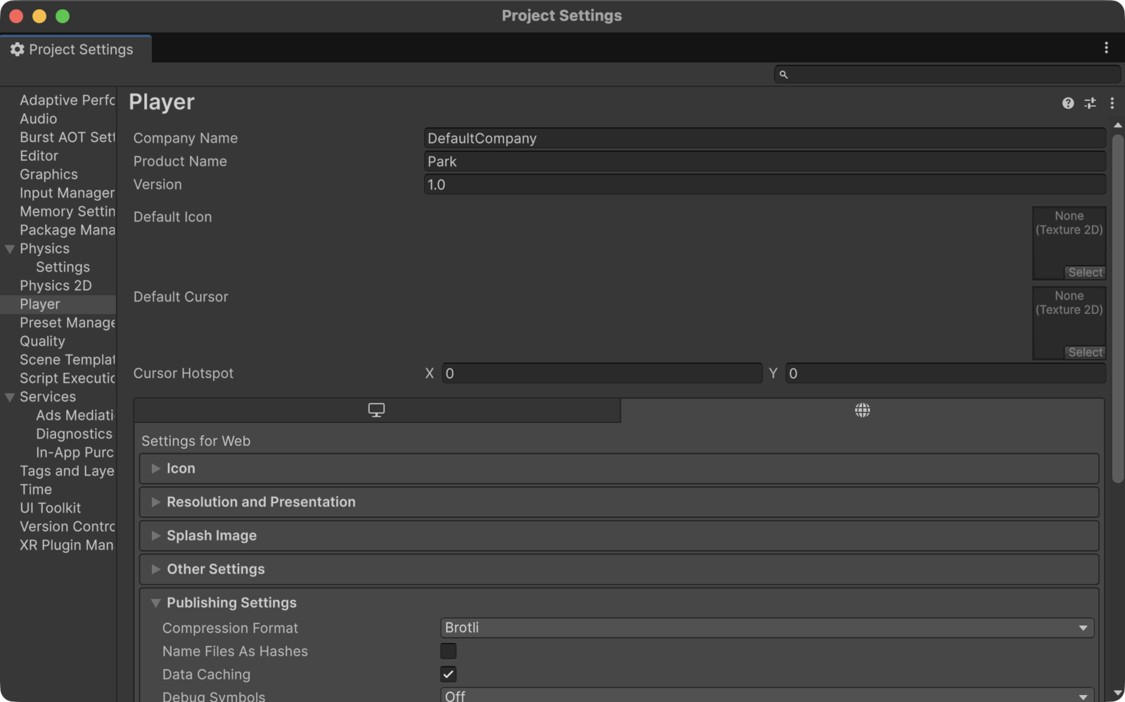 Unity的Web发布设置里压缩格式选Brotli